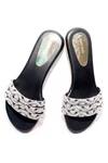 Shop_Foot Fuel_Black Imogen Stone Embroidered Flats _at_Aza_Fashions