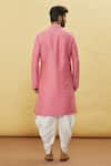 Shop_Arihant Rai Sinha_Pink Silk Plain Straight Kurta And Dhoti Pant Set _at_Aza_Fashions