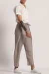 Buy_Son of A Noble Snob_Grey Linen Pants  _at_Aza_Fashions