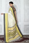 Shop_Samyukta Singhania_White Pure Cotton Woven Geometric Pattern Saree _at_Aza_Fashions