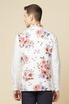 Shop_Spring Break_White Cotton Printed Floral Bundi And Shirt Set_at_Aza_Fashions