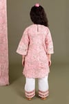 Shop_Chotibuti_Pink Cotton Embroidery Block Print Kurta And Pant Set _at_Aza_Fashions
