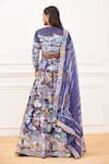 Shop_Rahul Mishra_Blue Blouse And Lehenga - Silk Embroidery Sequin & Under Water 3d Hand Set _at_Aza_Fashions