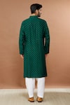Shop_Aham-Vayam_Green , Satin, Cotton Sequins Maharaja Embroidered Kurta And Patiala Set _at_Aza_Fashions