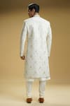 Shop Kommal Sood Off White Silk, Cotton Embroidery Sherwani Set at Aza Fashions Shop_Kommal Sood_Off White Silk, Cotton Embroidery Sherwani Set _at_Aza_Fashions