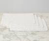 Shop Elm & Oak White Cotton Embroidery Chloe Rectangle Shaped Placemat - Set Of 4 at Aza Fashions Shop_Elm & Oak_White Cotton Embroidery Chloe Rectangle Shaped Placemat - Set Of 4_at_Aza_Fashions