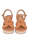 Shop_Vanilla Moon_Brown Nina Leather Braided Strap Wedges_at_Aza_Fashions
