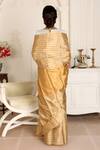 Shop_Sheela Suthar_Gold Zari Tissue Swara Saree With Running Blouse _at_Aza_Fashions