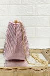 Shop_Kainiche By Mehak_Pink Embellished Pearl Clutch With Sling _at_Aza_Fashions