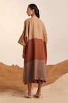 Shop_Cord_Brown Open Freya Linen Cape _at_Aza_Fashions