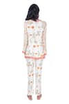 Shop_Monisha Jaising_Ivory Cotton Silk Printed Floral Pattern Round Tunic And Pant Set  _at_Aza_Fashions