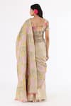 Shop_Nakita Singh_Grey Handwoven Silk Embroidered Thread And Sequin Work Saree With Blouse  _at_Aza_Fashions