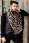 Shop_DUSALA_Black Hand Embroidery Pashmina Shawl_at_Aza_Fashions