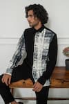Shop_Varun Chakkilam_Black Cotton Distressed Patterns Sole Hysteria Shirt _at_Aza_Fashions