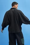 Shop_Siddhant Agrawal_Black 100% Cotton Batwing Shirt_at_Aza_Fashions