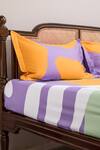 Shop_Kyoona_Purple 100% Cotton Printed The Matisse Meets Memphis Bedsheet Set_at_Aza_Fashions