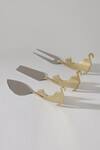 Shop_Table Manners_Gold Brass/ss Carved Details Kitty Party Cheese Knives Set_at_Aza_Fashions