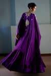 Mrunalini Rao_Purple Pure Silk Embroidered Resham And Zardozi Paisley Lehenga Set For Women_Online_at_Aza_Fashions
