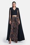 Shop_431-88 by Shweta Kapur_Multi Color Pleated Metallic Galaxy Sunday Skirt  _at_Aza_Fashions