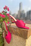 Shop_SCHON ZAPATO_Pink Solid Hourglass Heels_at_Aza_Fashions