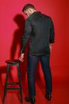 Shop Echke Black Cotton Angular Side Pocket Shirt at Aza Fashions Shop_Echke_Black Cotton Angular Side Pocket Shirt_at_Aza_Fashions