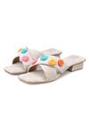 Shop_Kaltheos_White Embellished Luna Strappy Block Heel Sandals _at_Aza_Fashions