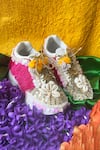 Shop_Chal Jooti_White Embellished Bohemian Butterfly Wedding Sneakers _at_Aza_Fashions