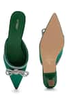 Shop_Anaar_Green Ornate Bow Debutante Embellished Kitten Heels _at_Aza_Fashions