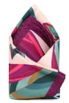 Shop_Tossido_Multi Color Printed Leaf Pattern Pocket Square_at_Aza_Fashions