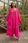Buy Kacha Tanka Pink Dupion Art Silk And Cotton Satin Hand Embroidery Danka Jacket Kurta Set at Aza Fashions Buy_Kacha Tanka_Pink Dupion Art Silk And Cotton Satin Hand Embroidery Danka Jacket Kurta Set _at_Aza_Fashions
