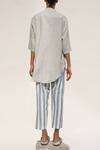 Shop_Urvashi Kaur_Off White Handloom Cotton Confulence Stripe Pattern Pant_at_Aza_Fashions