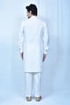 Shop_Samyukta Singhania_White Kurta: Linen Cotton Plain Set For Men_at_Aza_Fashions