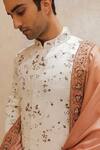 Shop_Jatin Malik_White Linen Silk Embroidered Zari Sherwani Set _at_Aza_Fashions