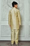 Shop_Arihant Rai Sinha_Beige Silk Embroidery Paisley Kurta _at_Aza_Fashions