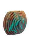 Shop_H2h_Brown Wood Coil Northern Lights Vase_at_Aza_Fashions