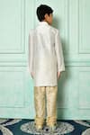 Shop_Arihant Rai Sinha_White Silk Patterned Kurta _at_Aza_Fashions
