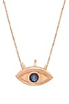 Shop_Esme by Aashna Dalmia_Gold Stone Embellished Eye Pendant _at_Aza_Fashions