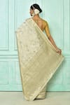 Shop_Adara Khan_Off White Silk Woven Floral Motifs Saree With Running Blouse For Women_at_Aza_Fashions