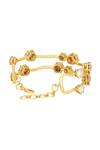 Shop_Esme By Aashna Dalmia_Gold Plated Stone Embellished Layered Bracelet _at_Aza_Fashions