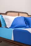 Shop_Kyoona_Blue 100% Cotton Bold Scallop Pattern The Echo Ii Bedcover Set _at_Aza_Fashions