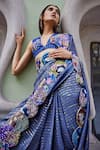 Shop_Aisha Rao_Grey Dobby Embellished Trencadis Farm Pattern Ombre Saree With Blouse _at_Aza_Fashions
