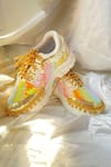 Shop_Chal Jooti_Multi Color Embellished Dazzling Damsel Rainbow Ghungroo Wedding Sneakers _at_Aza_Fashions