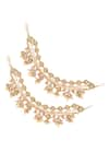 Shop_Auraa Trends_Gold Plated Kundan Stone Embellished Ear Chain _at_Aza_Fashions