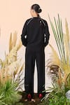 Shop_Shahin Mannan_Black Scuba Crepe Fly Over The Rainbow Sweatshirt And Pant Set  _at_Aza_Fashions