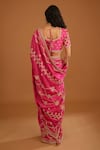 Shop_Shyam Narayan Prasad_Pink Dupion Silk Zardozi Work Saree With Blouse_at_Aza_Fashions