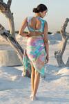 Shop_Tizzi_Purple Chiffon Satin Printed Coral Reef Beach Bum Sarong For Women_at_Aza_Fashions