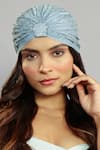 Buy_Hair Drama Co_Blue Rhinestone Work Turban _at_Aza_Fashions