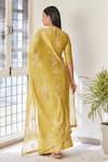 Shop_Vaayu_Yellow Printed Floral Applique Embroidered Saree _at_Aza_Fashions