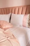 Shop_La Paloma_Cotton Bedsheet With Lace Pillow Cover Set_at_Aza_Fashions