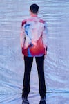 Shop_Line out line_Multi Color Cotton Poplin Print Abstract Splash Shirt  _at_Aza_Fashions